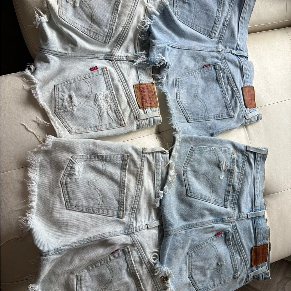 Levi's Light Blue Jean Shorts Collection - Picture 4 of 5